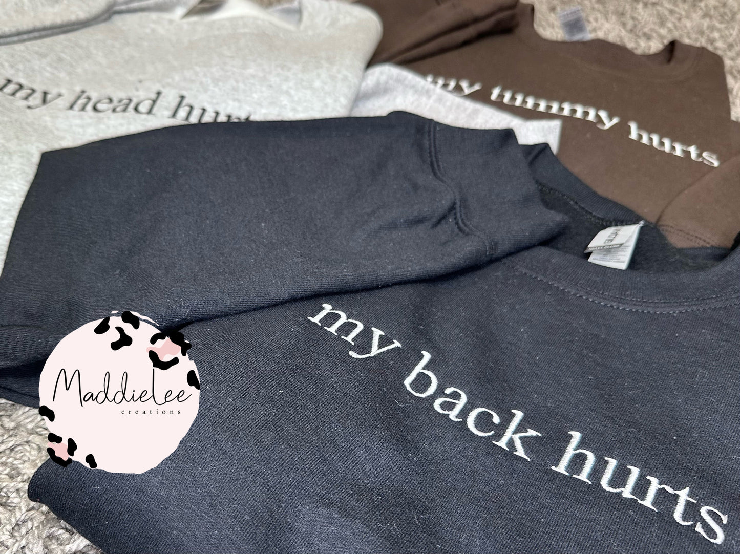 My Hurts Embroidered Crew