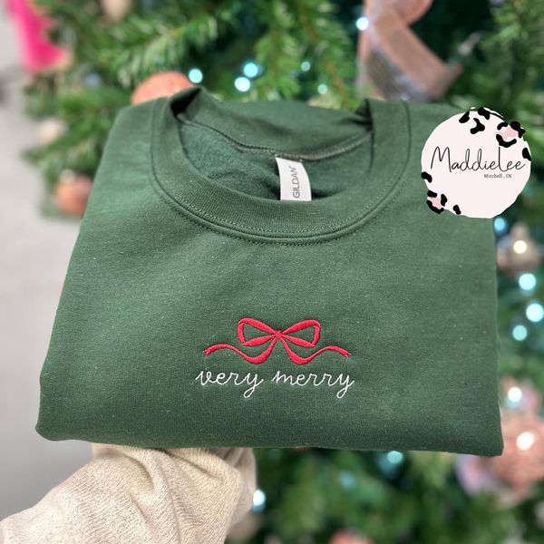 Very Merry Embroidery Crewneck