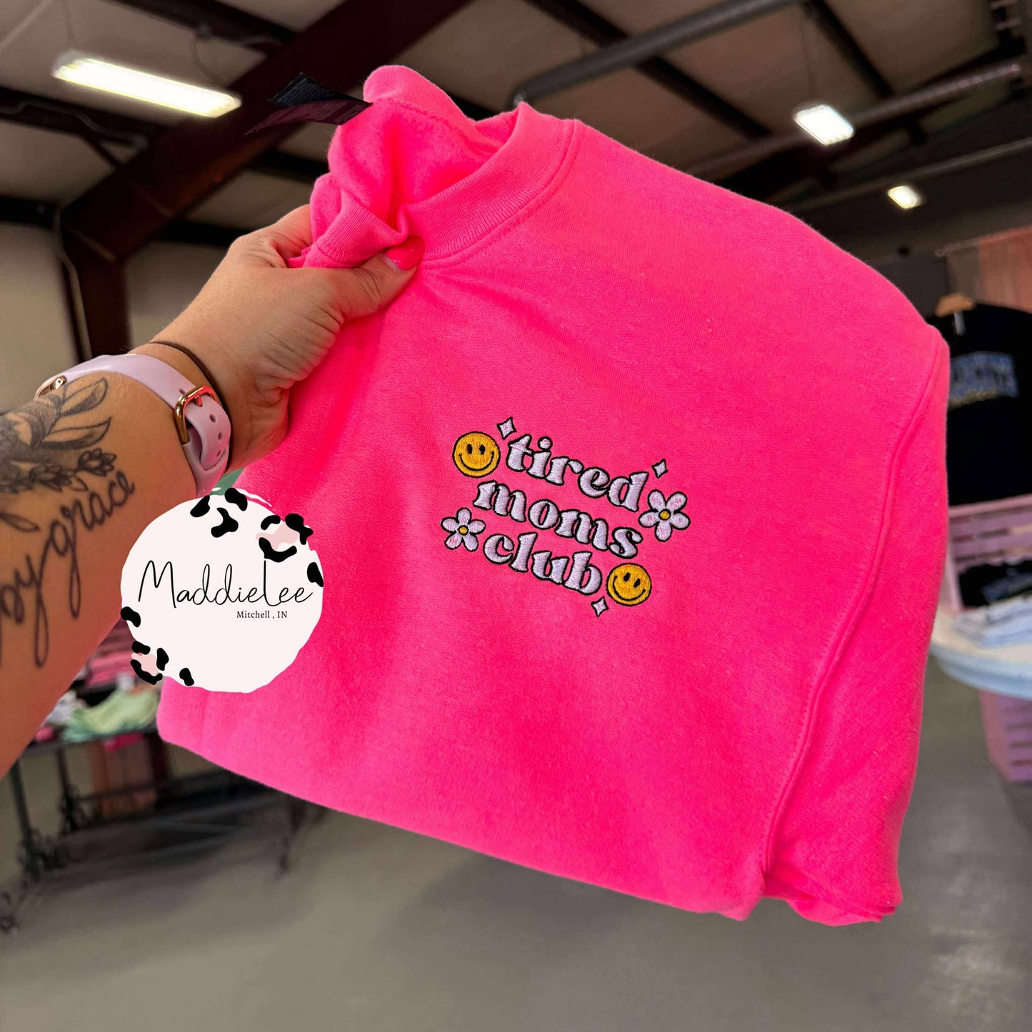 Tired Moms MAMA Club EMB. Crewneck
