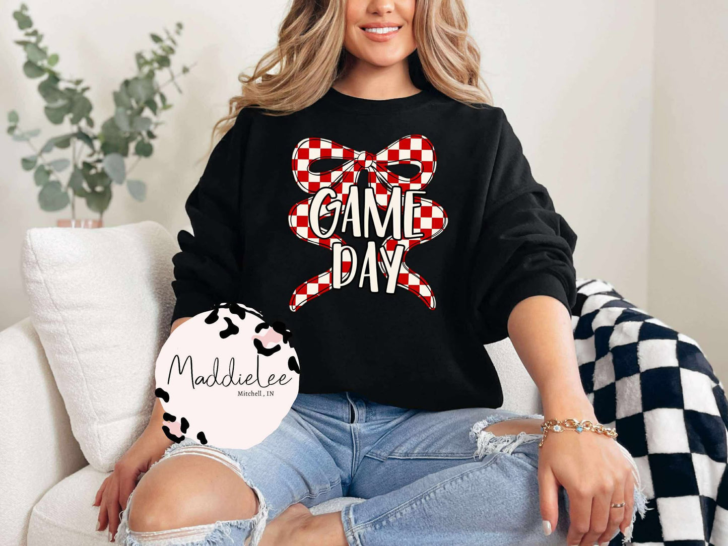 GAME DAY Coquette Bow Tee/Crewneck