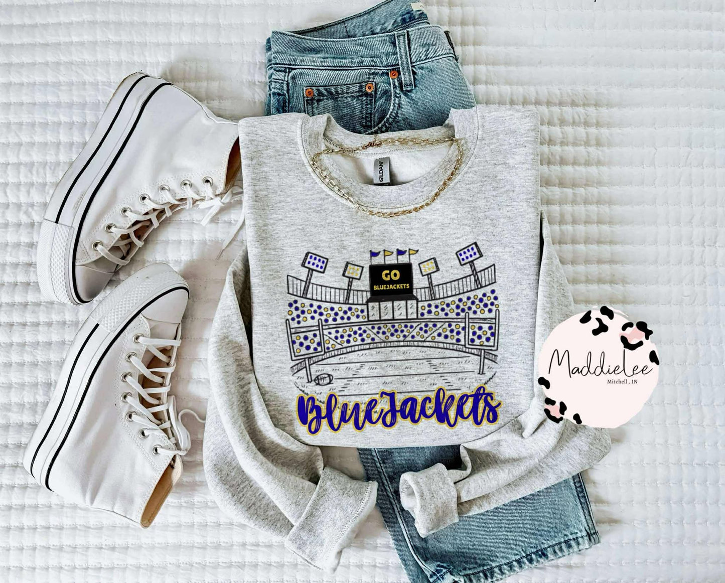 Custom Football Stadium Tee - Crew