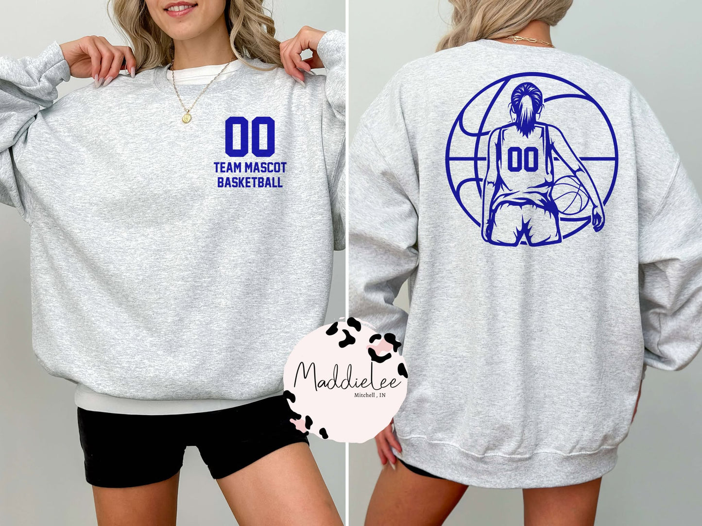 Custom GIRL Basketball Player Tee - Crew