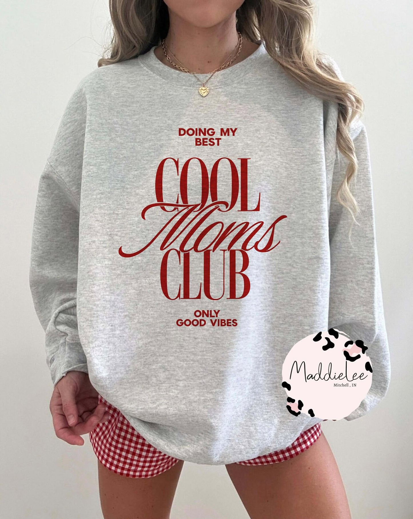 COOL MOM CLUBS RED TEE - CREW