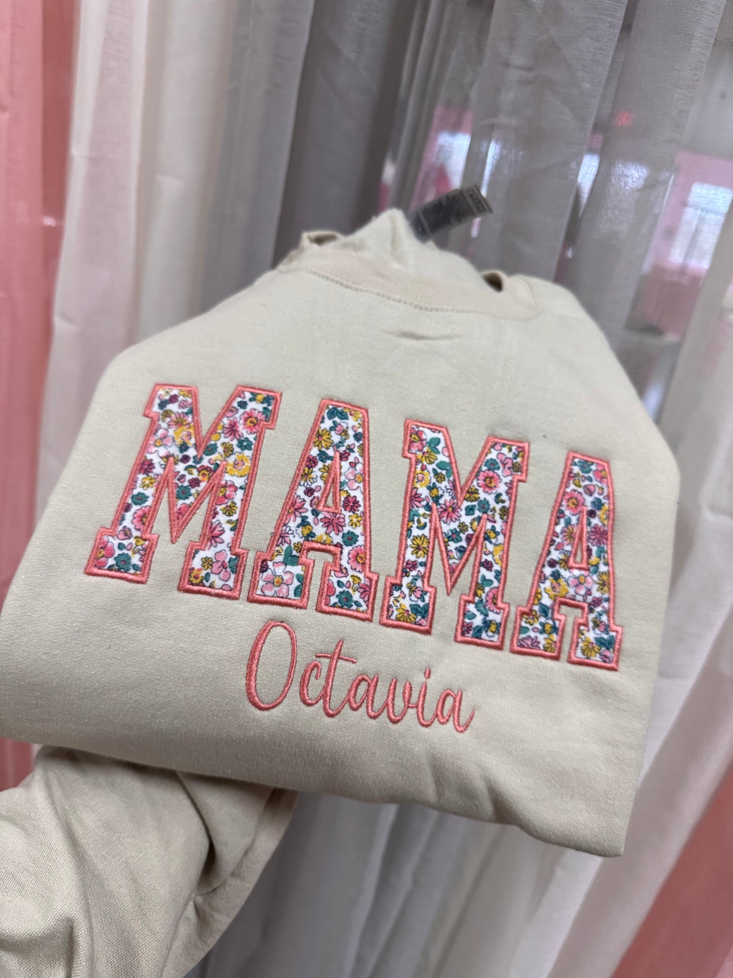 Mama Custom Sleeper/Onsie Appliqué Crewneck