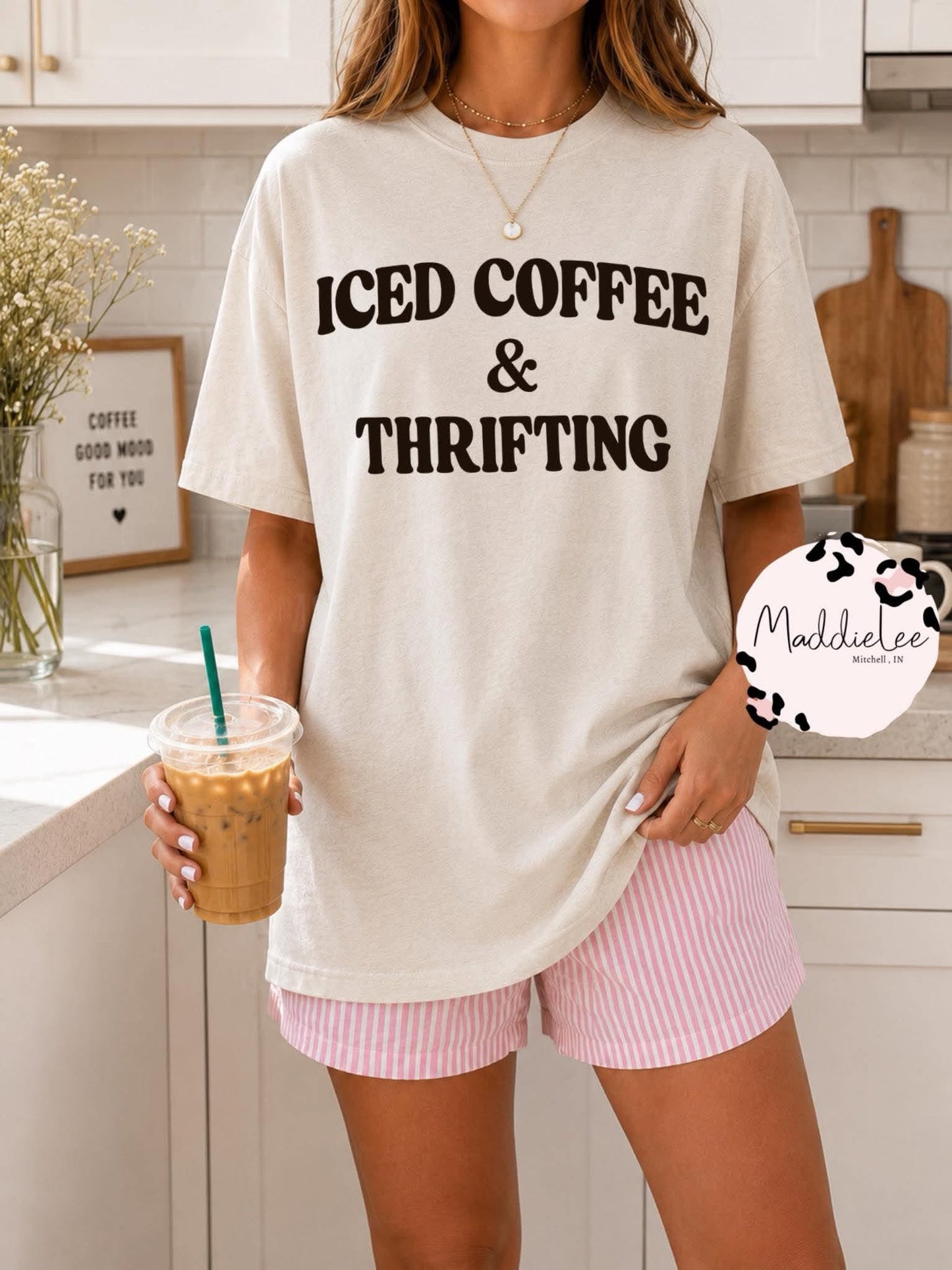 Iced Coffee & Thrifting Tee / Crew