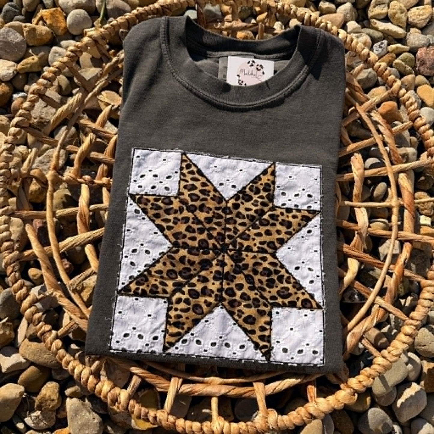 Quilt Star EMB Leopard