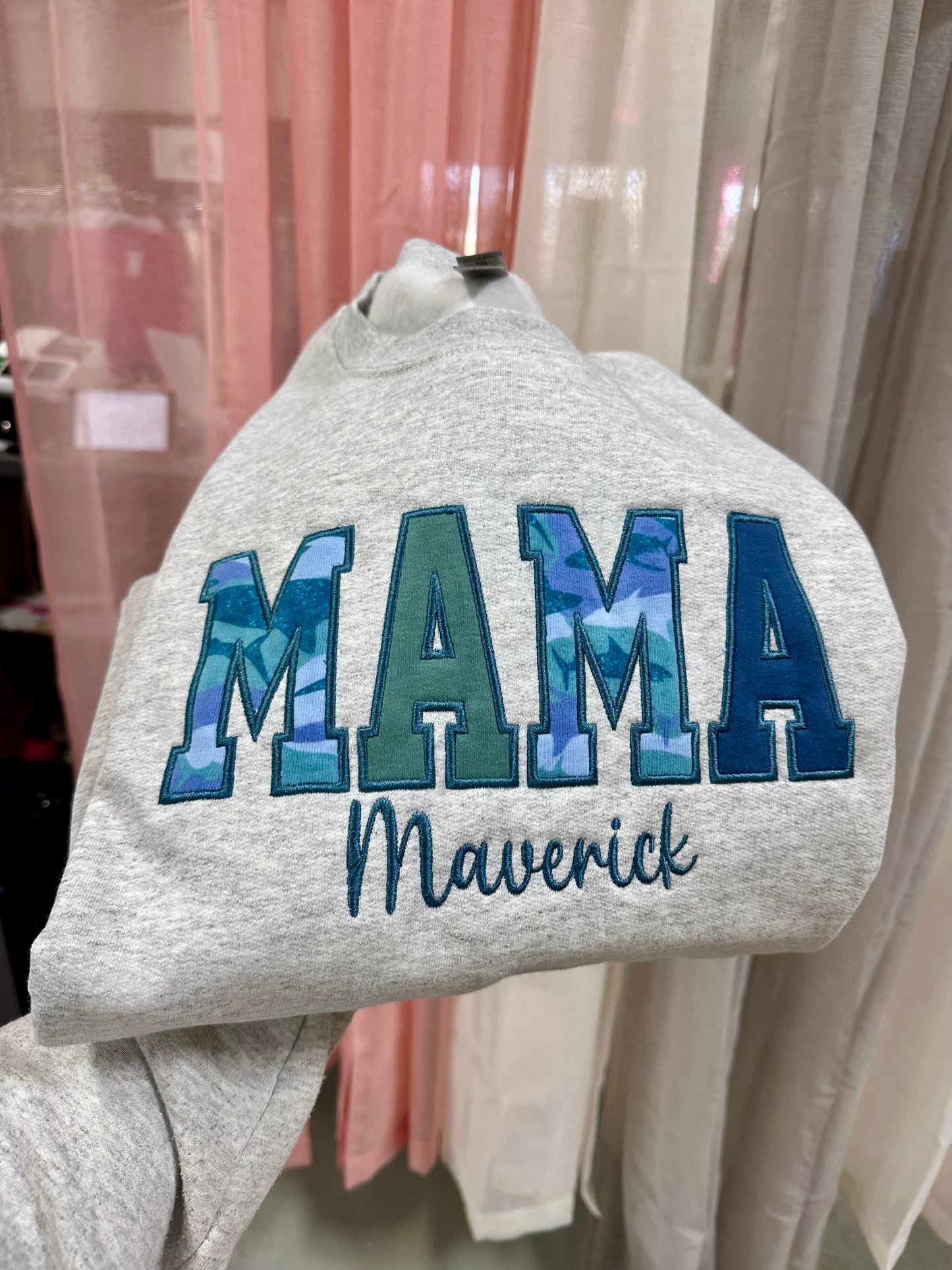 Mama Custom Sleeper/Onsie Appliqué Crewneck