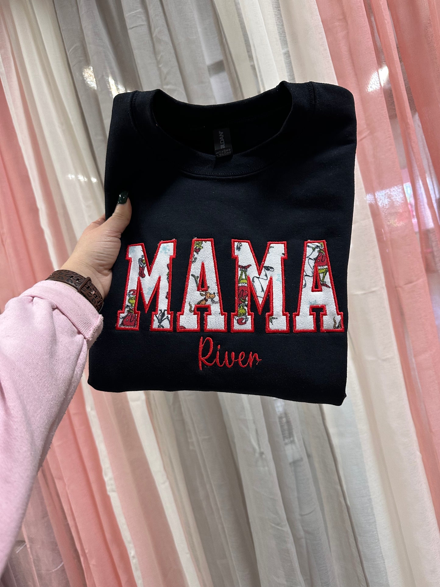 Mama Custom Sleeper/Onsie Appliqué Crewneck