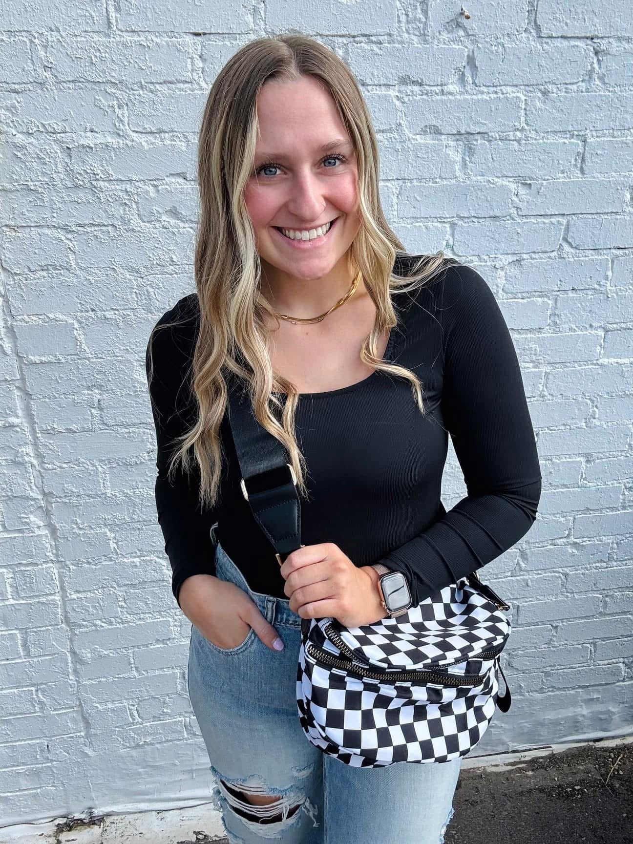 Viral Checkered Bum Bag