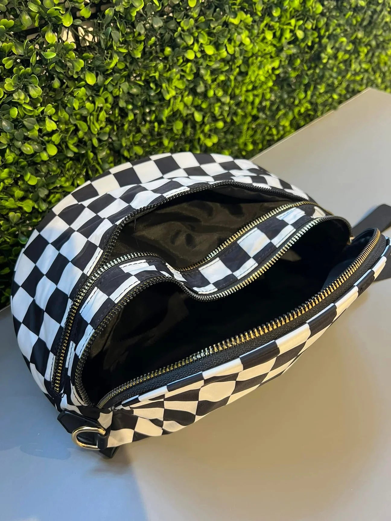 Viral Checkered Bum Bag
