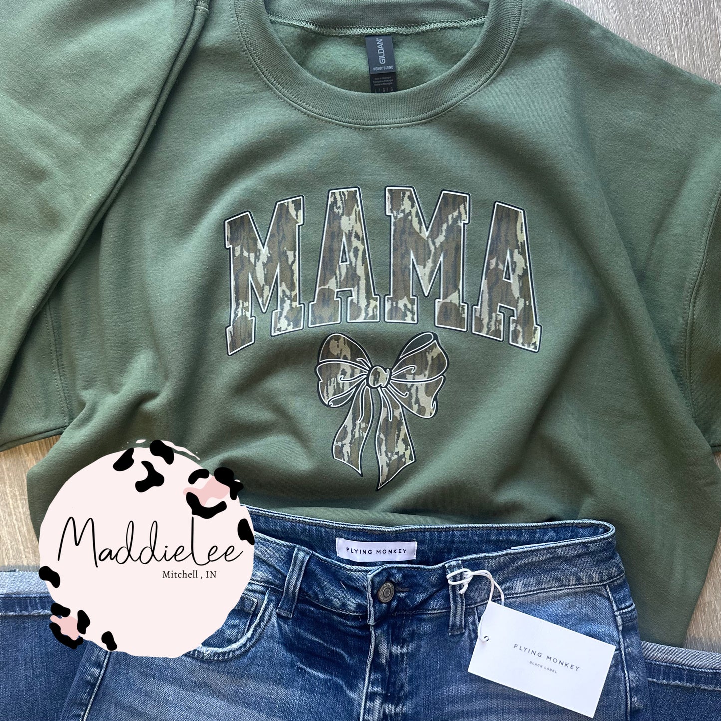 Coquette MAMA/WIFE Camo Tee/Crew