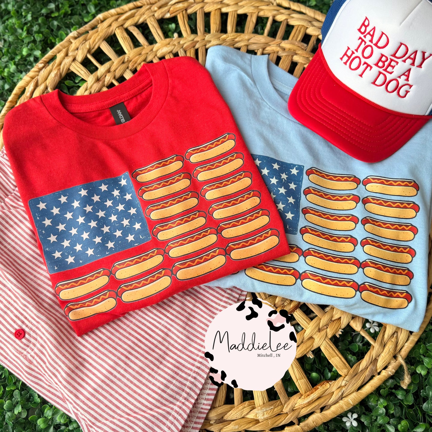 Hot Dog Flag Tee
