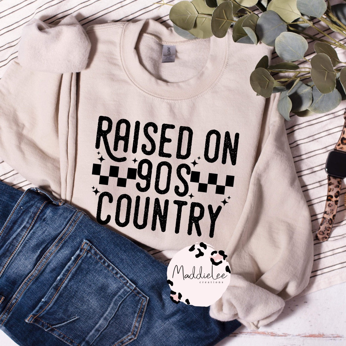 Raised on 90’s Country Tee/Crew