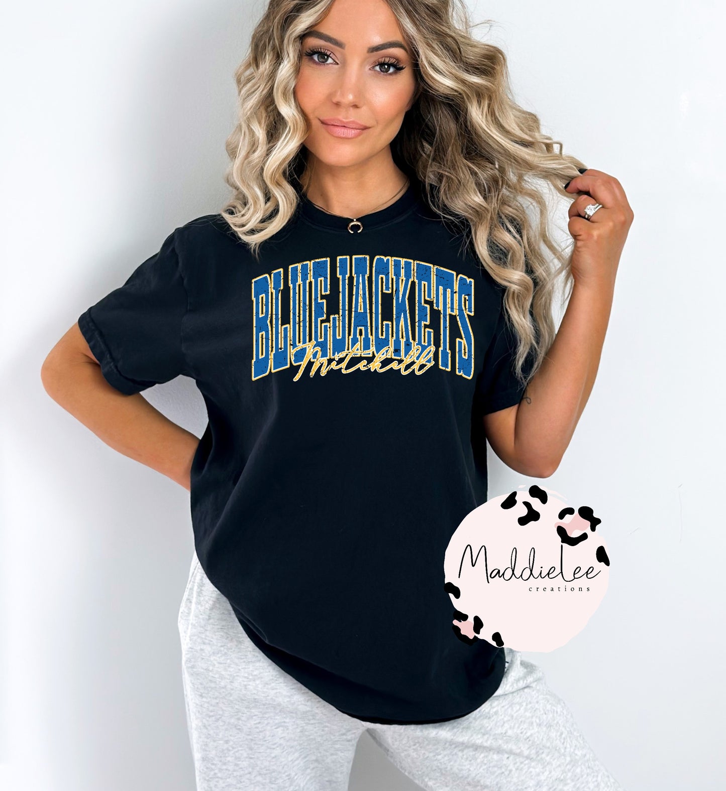 Mitchell BlueJackets on Black