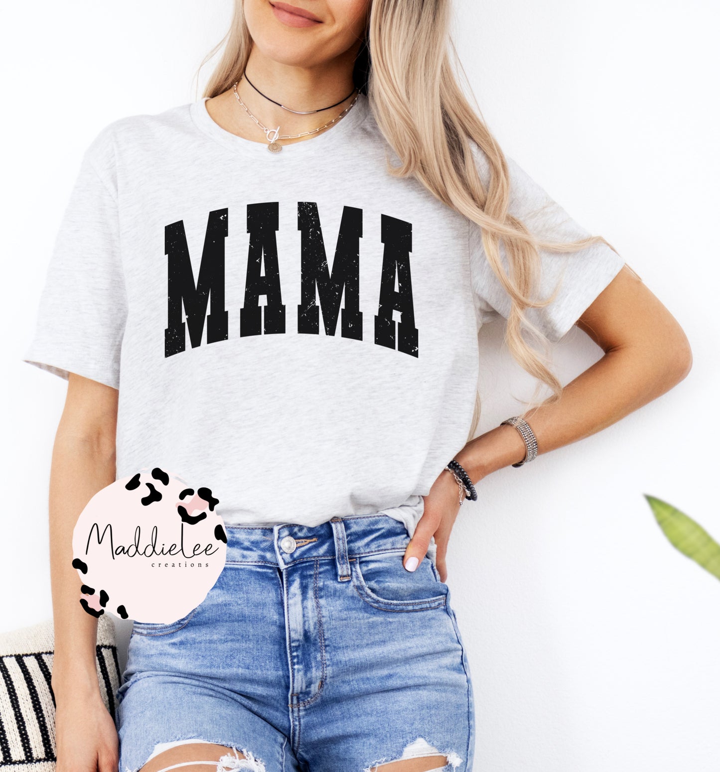 Distressed MAMA Tee/Crew