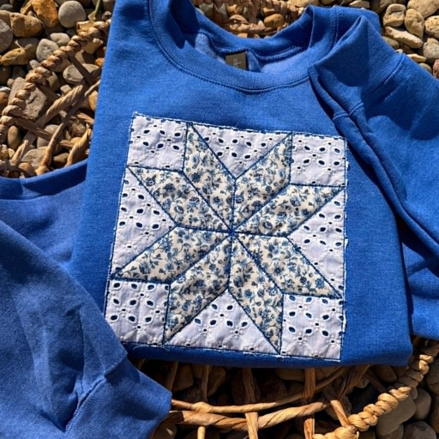 Royal Quilt Patchwork Crewneck