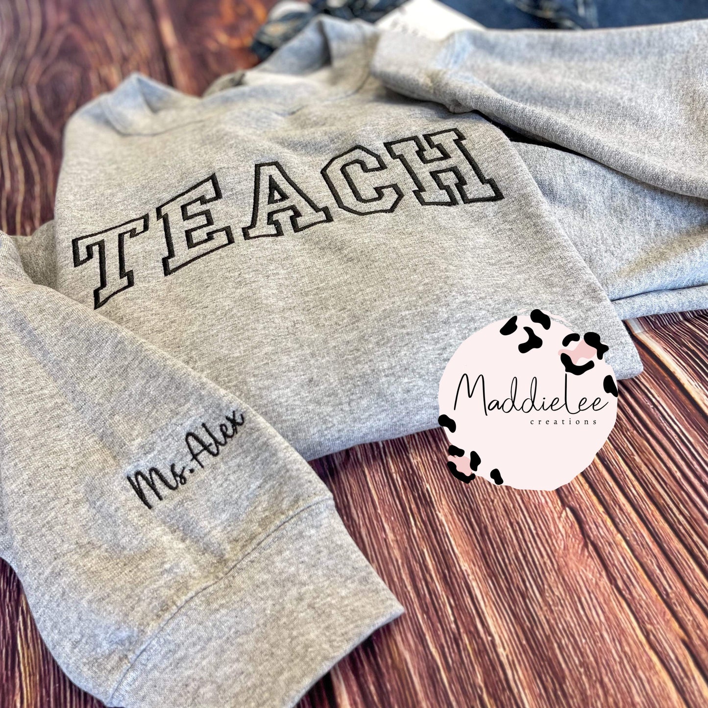 TEACH Embroidered Crewneck