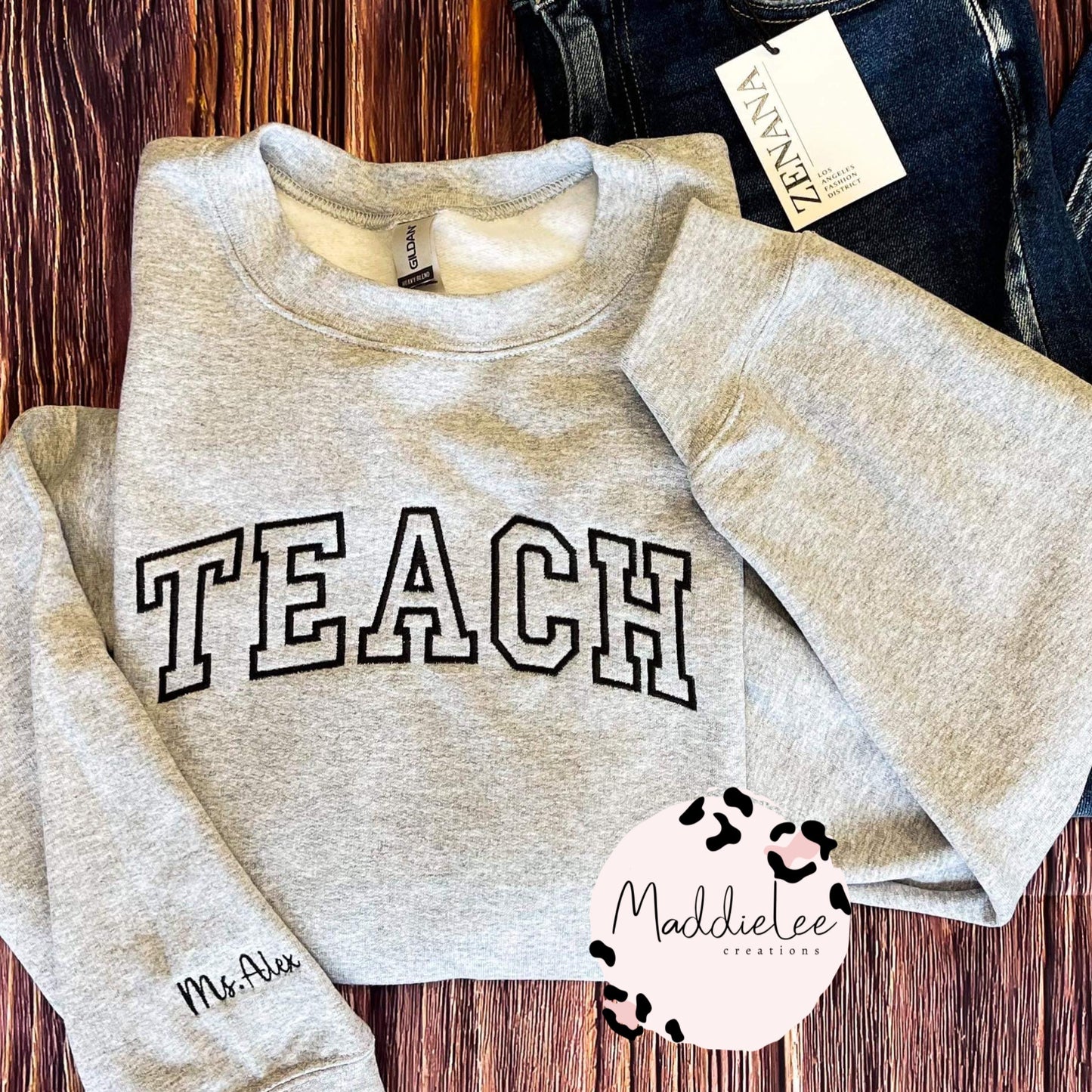 TEACH Embroidered Crewneck