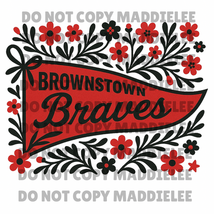 Floral School Spirit Tee - Crew