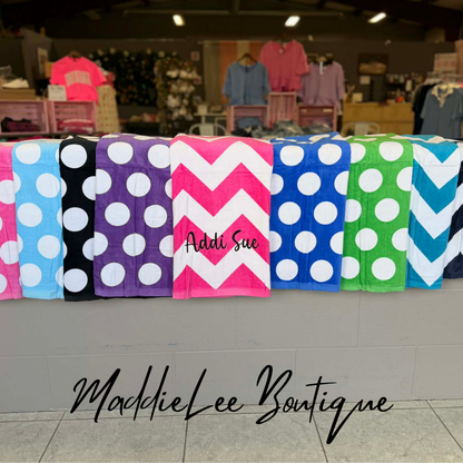 Custom Name Beach Towel EMB.