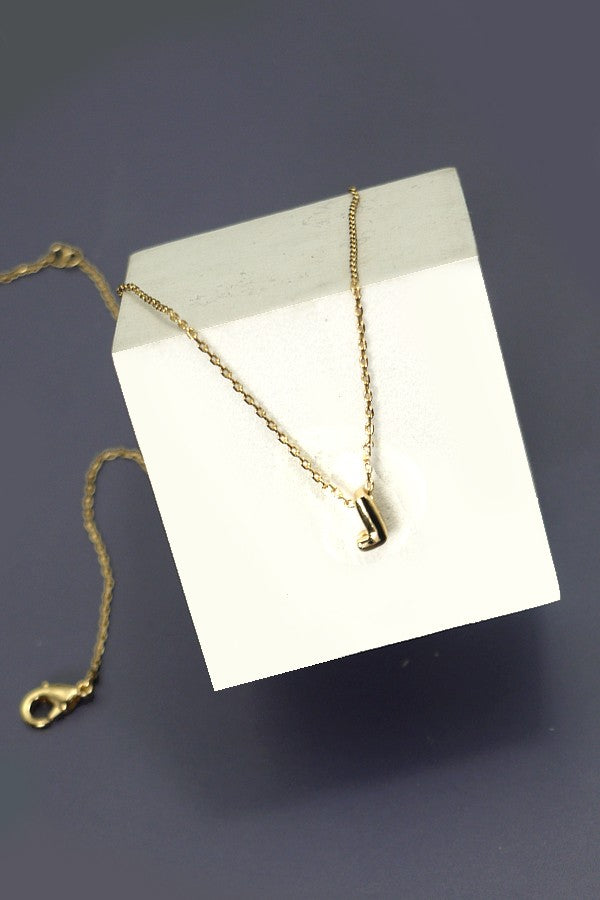 Initial Bubble Mini Necklace