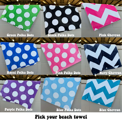 Custom Name Beach Towel EMB.