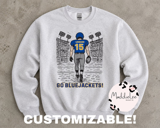 Custom Football Player Tee/Crew