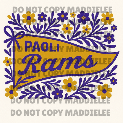 Floral School Spirit Tee - Crew