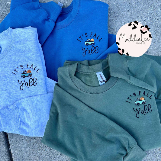 It's Fall Y'all Embroidered Crewneck