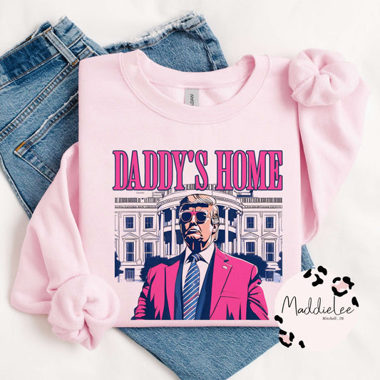 Daddy's Home Pink Tee/Crew