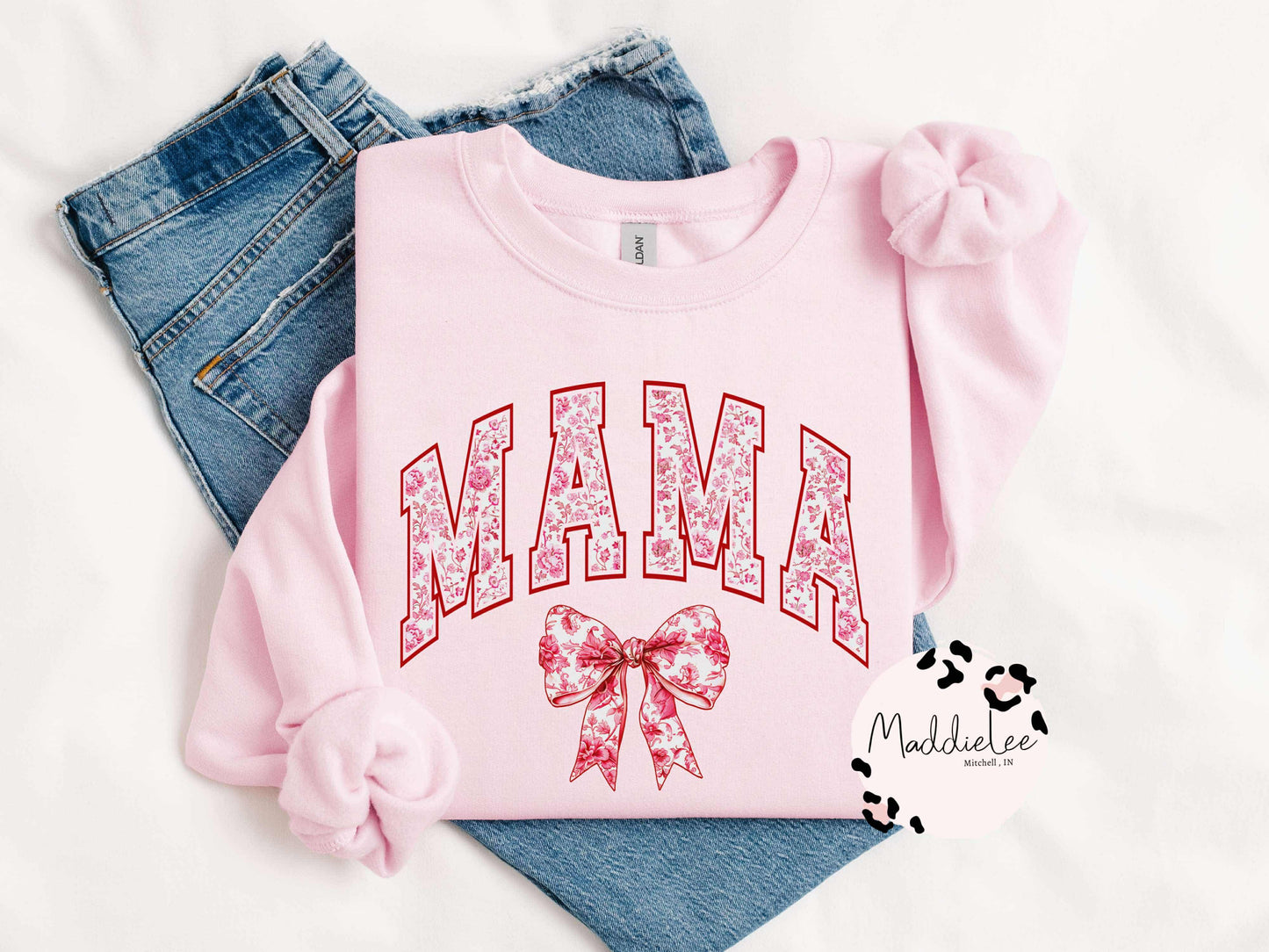 Pink Vintage Tone Family Name Tee/Crewneck