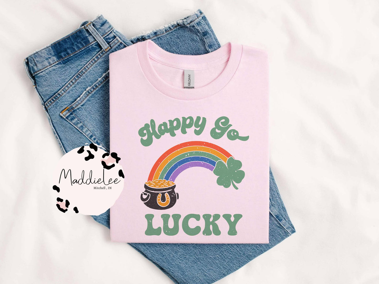 Happy Go Lucky Tee/Crewneck