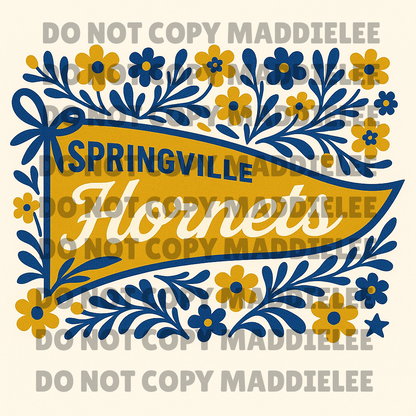 Floral School Spirit Tee - Crew