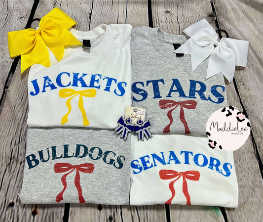 School Spirit Bow Tee/Crew