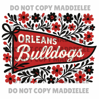 Floral School Spirit Tee - Crew