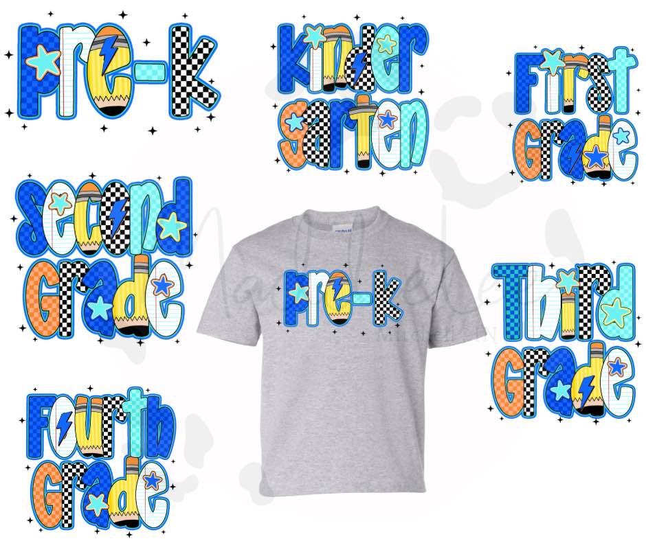 Fun Blue Grade Tees
