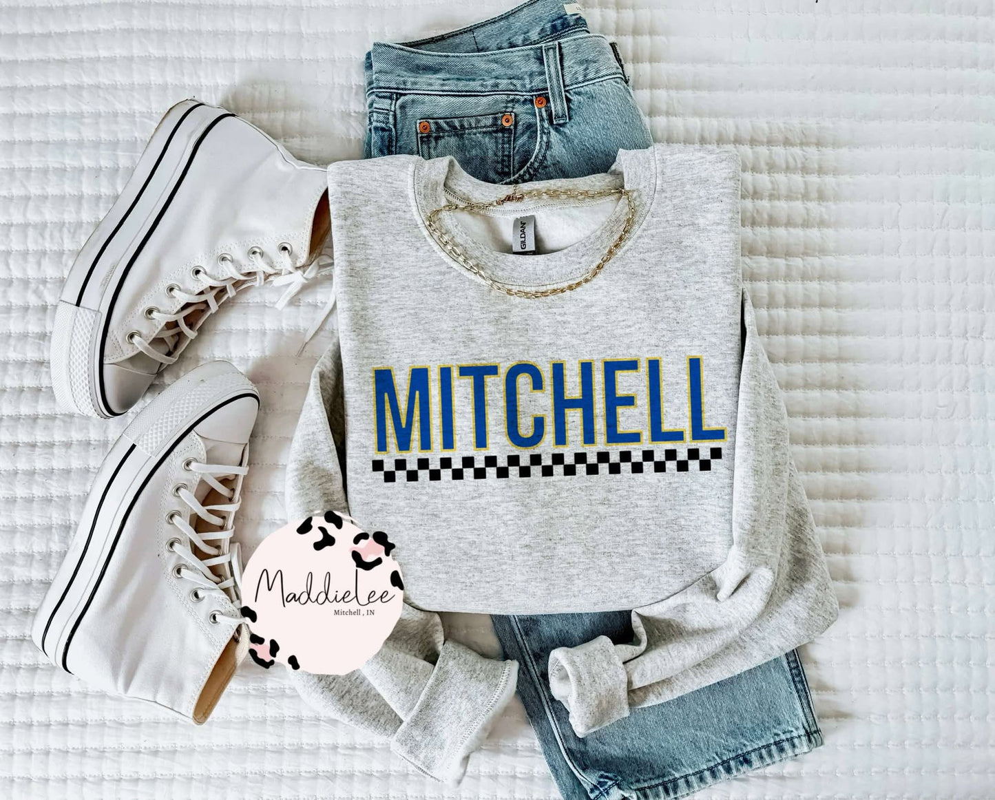 Custom Checkered School Tee/Crew