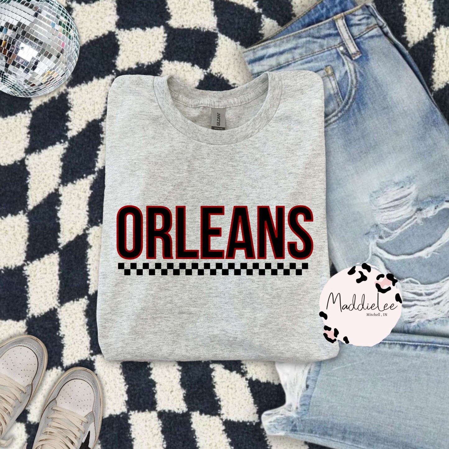 Custom Checkered School Tee/Crew