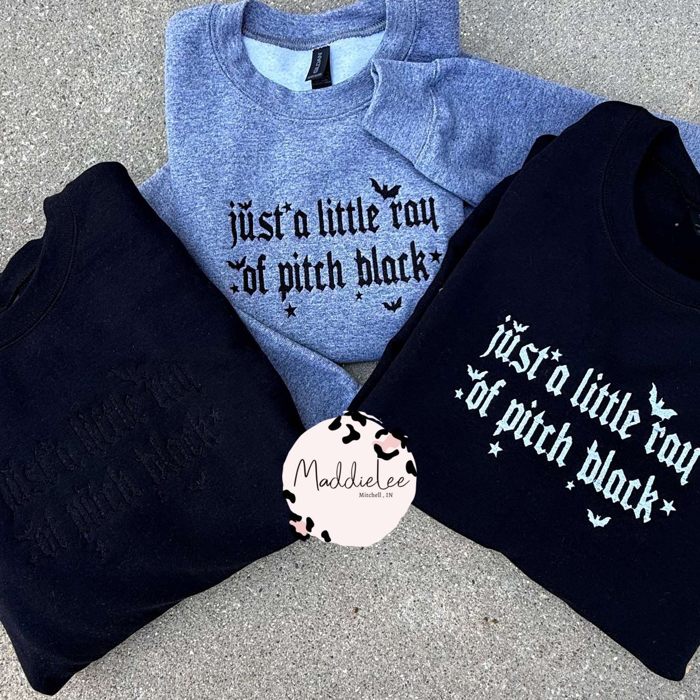 Little Ray of Black Crewneck