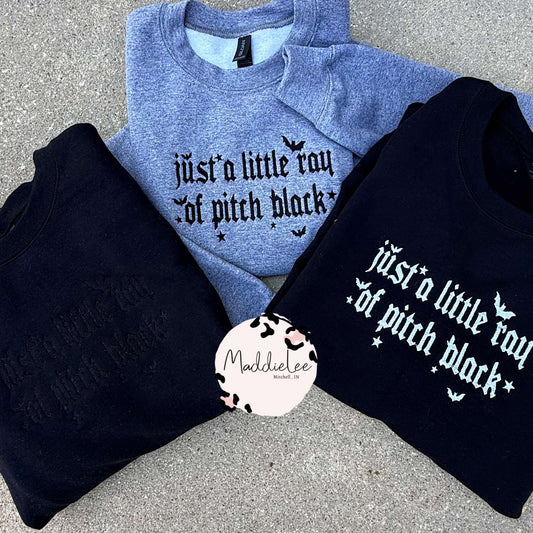 Little Ray of Black Crewneck