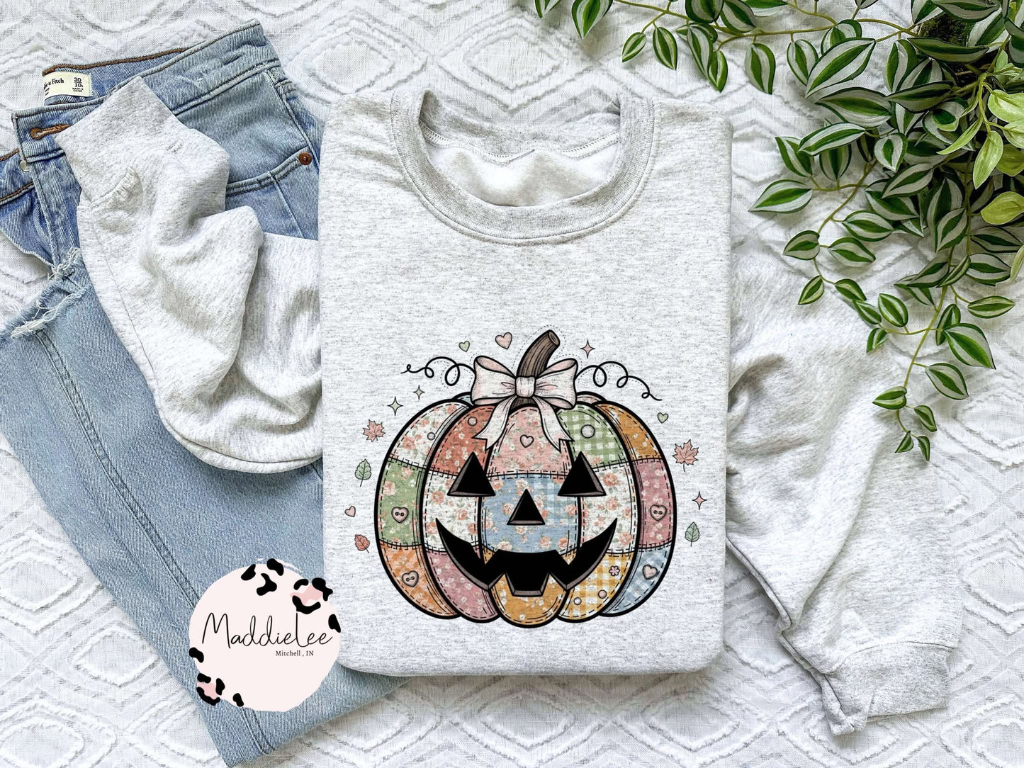 Patchwork Pumpkin Tee/Crew