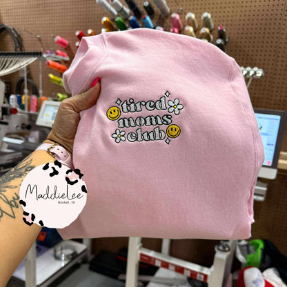 Tired Moms MAMA Club EMB. Crewneck