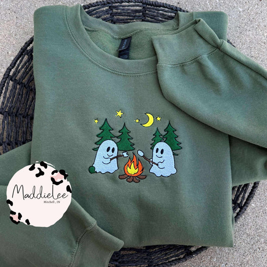 Ghosty Campfire EMB. Crewneck
