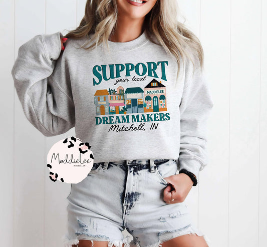 Support your local dream makers tee - crew