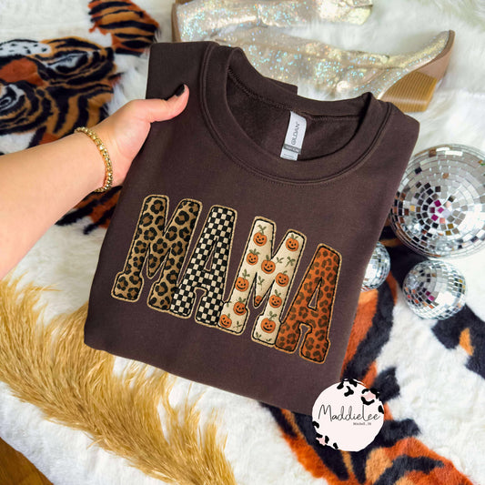Fall Mama Faux Tee - Crew