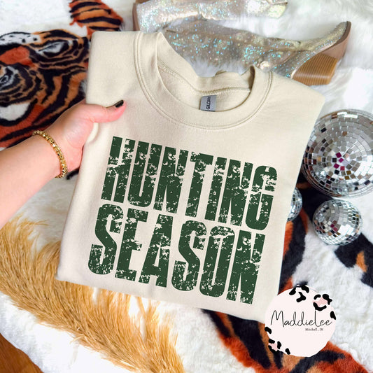 Hunting Season Wording Tee - Crew