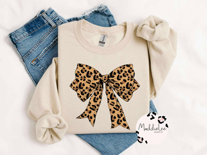 Coquette Bow Print Tee - Crew
