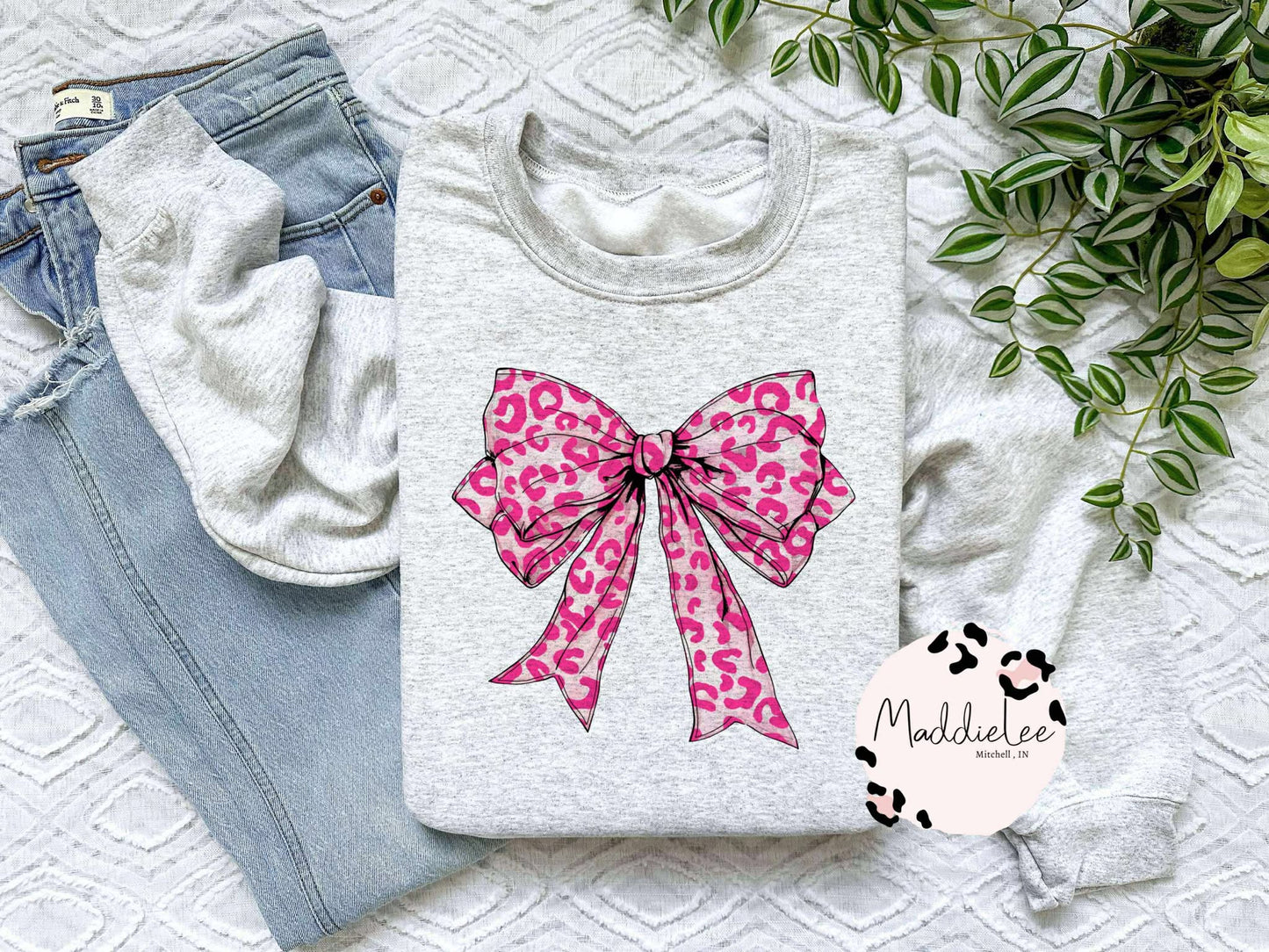 Coquette Bow Print Tee - Crew