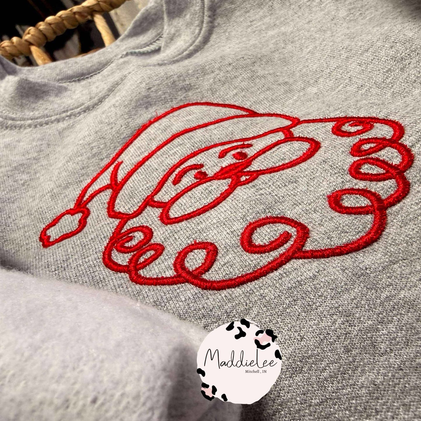 Puff Santa Embroidery Crewneck