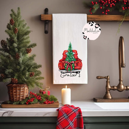 Custom Christmas Holiday Tea Towels